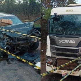 Homem morre após carro bater de frente com caminhão-tanque na MG-431, em Itaúna