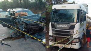 Homem morre após carro bater de frente com caminhão-tanque na MG-431, em Itaúna