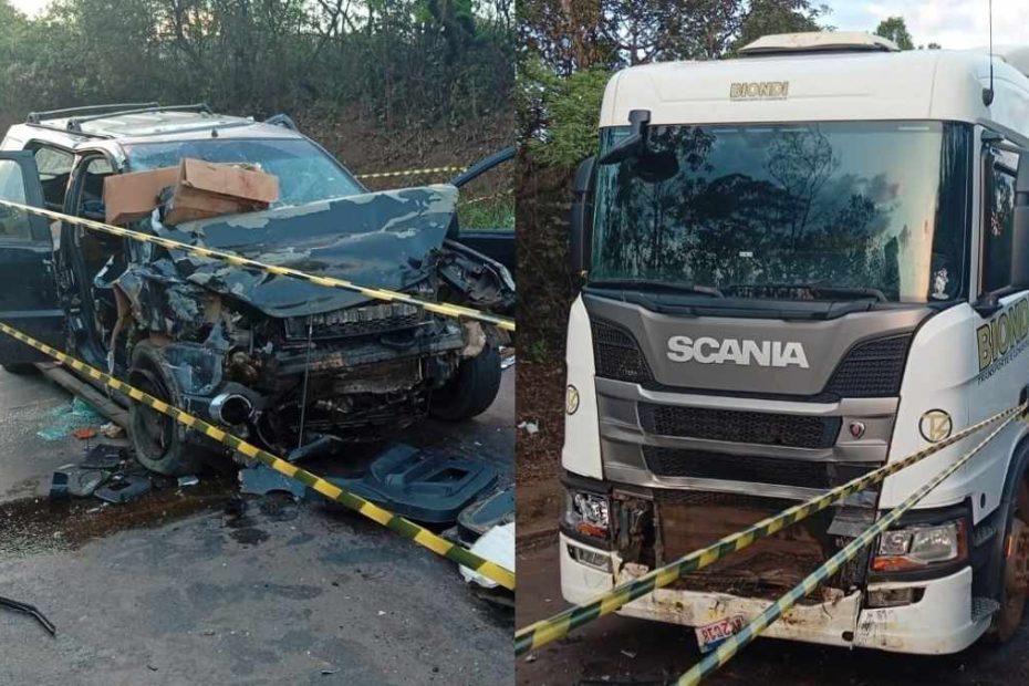 Homem morre ap&oacute;s carro bater de frente com caminh&atilde;o-tanque na MG-431, em Ita&uacute;na