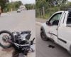 Mulher fica gravemente ferida após acidente entre moto e caminhonete em Arcos