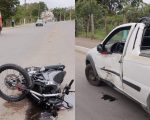 Mulher fica gravemente ferida ap&oacute;s acidente entre moto e caminhonete em Arcos