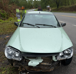 Carro roda na pista, atinge barranco e deixa feridos na MG-050 em Divinópolis