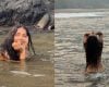 Salma Hayek comemora 60 anos com fotos nuas na praia e recebe elogios de celebridades
