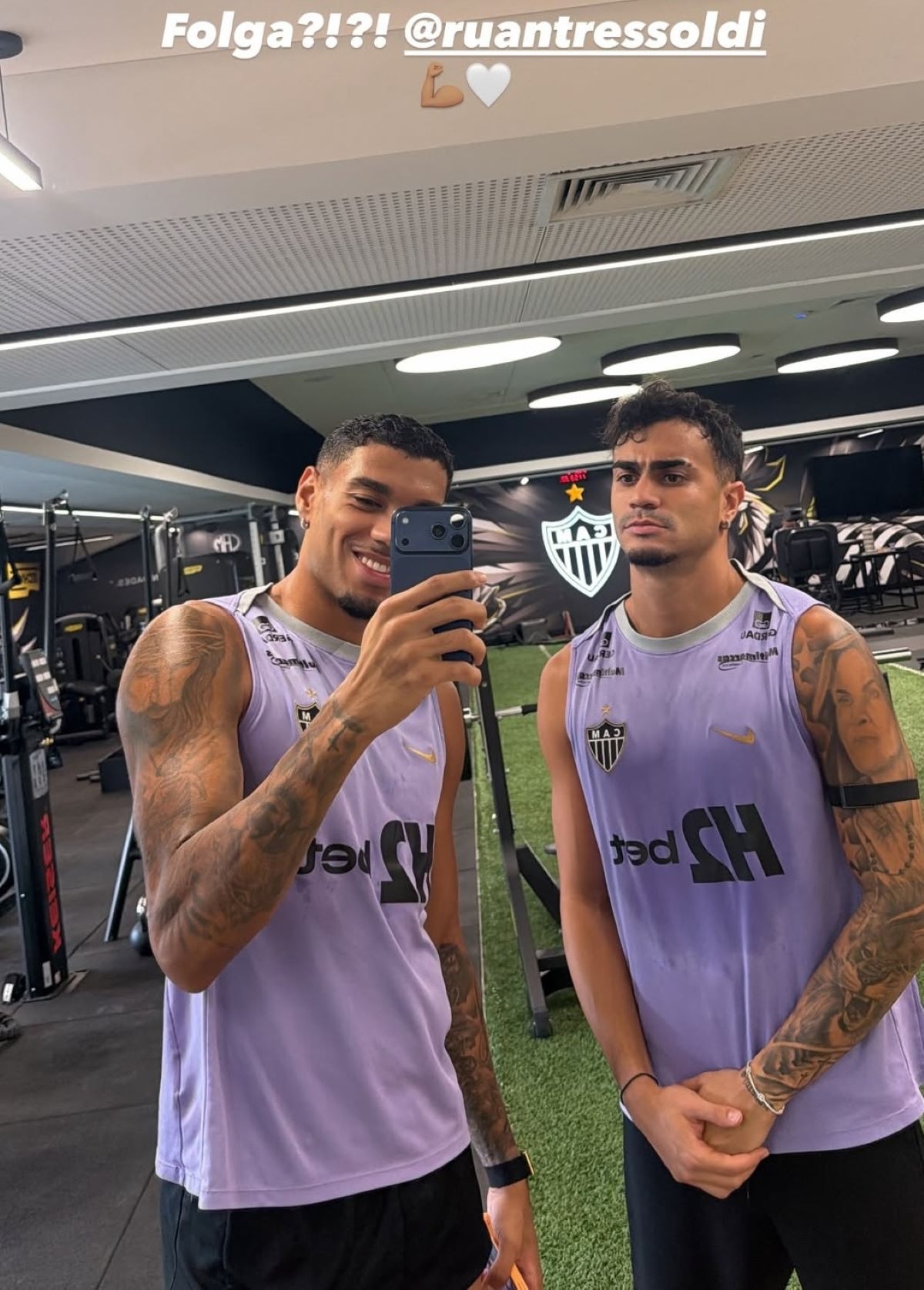 Jogadores do Atl&eacute;tico continuam atividades na Cidade do Galo durante pausa para Data Fifa