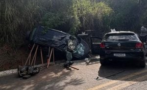 Acidente na BR-352, entre Pará de Minas e Pitangui, resulta em uma morte e duas vítimas feridas