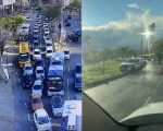 Viatura da Pol&iacute;cia Militar entra na contram&atilde;o e colide com carro de luxo em Belo Horizonte, causando transtornos no tr&acirc;nsito