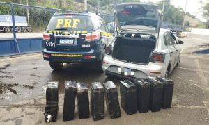Polícia Rodoviária Federal apreende 230 kg de maconha após perseguição na Zona da Mata
