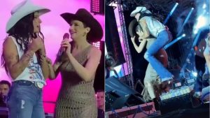 Ana Castela provoca queda de prefeita de Presidente Venceslau durante apresentação na Festa do Peão