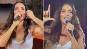 Ivete Sangalo faz sinal de apoio a Lula durante show em Belo Horizonte após gritos do público