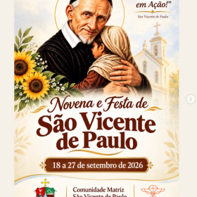 Novena de São Vicente de Paulo começa em Divinópolis