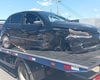 Carro envolvido em acidente na MG-050, na altura do km 122, em Divinópolis