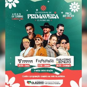 Cláudio floresce em cultura com o 12º Festival da Primavera