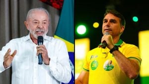 Flávio Bolsonaro e Lula, candidatos à Presidência no segundo turno das eleições de 2026