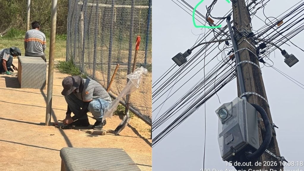 Pra&ccedil;a esportiva em Divin&oacute;polis afetada por furtos e danos a equipamentos