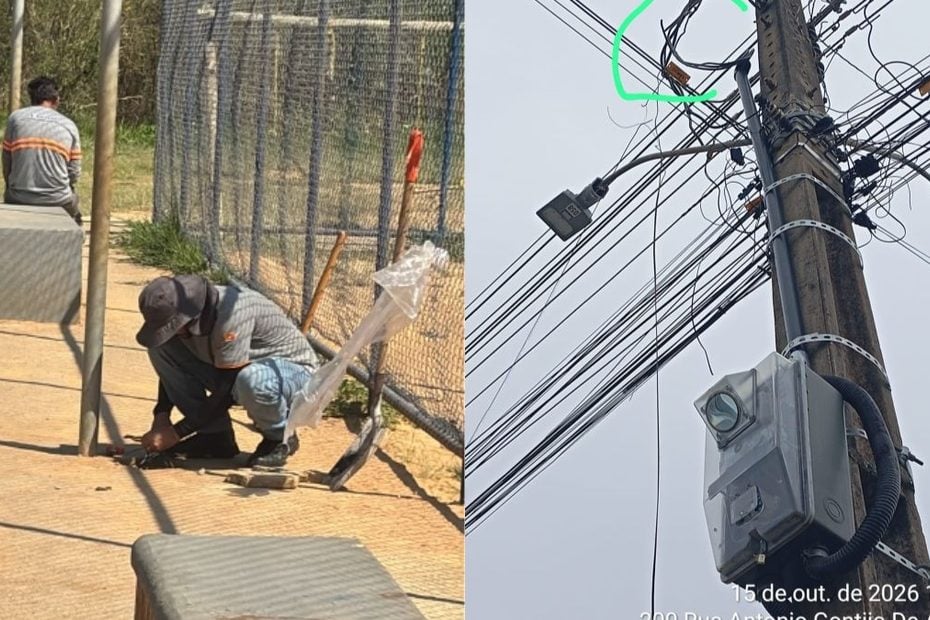 Pra&ccedil;a esportiva em Divin&oacute;polis afetada por furtos e danos a equipamentos
