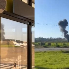 Avião da PM cai próximo ao Aeroporto de Ipatinga; ao menos três morreram
