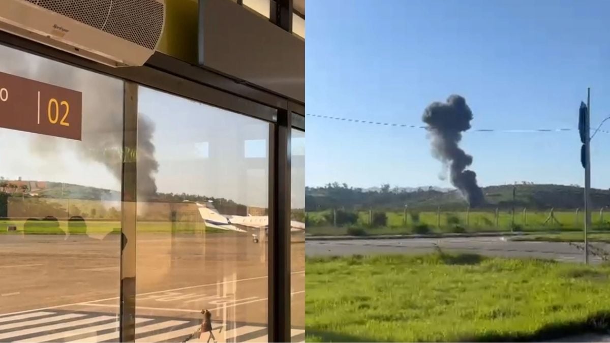 Avi&atilde;o da PM cai pr&oacute;ximo ao Aeroporto de Ipatinga; ao menos tr&ecirc;s morreram