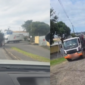 Carretas na contramão causam transtornos no bairro LP Pereira