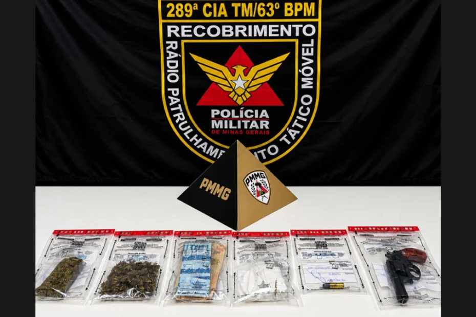 PM apreende drogas, dinheiro e arma de fogo em Formiga