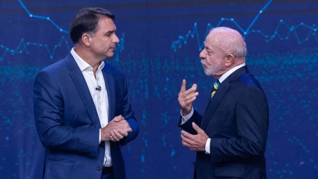 Lula e Fl&aacute;vio Bolsonaro, candidatos &agrave; Presid&ecirc;ncia da Rep&uacute;blica no segundo turno das Elei&ccedil;&otilde;es 2026.
