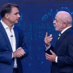 Lula e Flávio Bolsonaro, candidatos à Presidência da República no segundo turno das Eleições 2026.