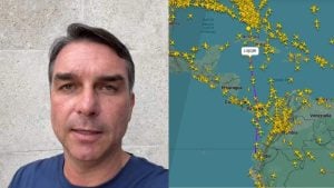 Voo de Fl&aacute;vio Bolsonaro e fam&iacute;lia deixa Equador com destino aos EUA