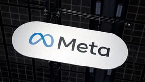 Logotipo da Meta em reportagem sobre críticas à moderação de conteúdo eleitoral