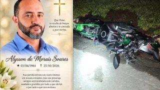 Alysson de Morais Soares, de 42 anos, v&iacute;tima de acidente de motocicleta na MG-050