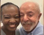 Lula ao lado de Ana Elisa Santos durante articula&ccedil;&atilde;o para o segundo turno em Minas