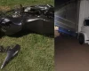 Acidente entre moto e caminhão deixa duas pessoas feridas na MG-431