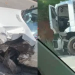 Acidente entre carro e caminh&atilde;o &eacute; registrado perto de ped&aacute;gio em S&atilde;o Sebasti&atilde;o do Oeste