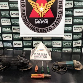 PM recupera ferramentas furtadas de oficina em Pará de Minas