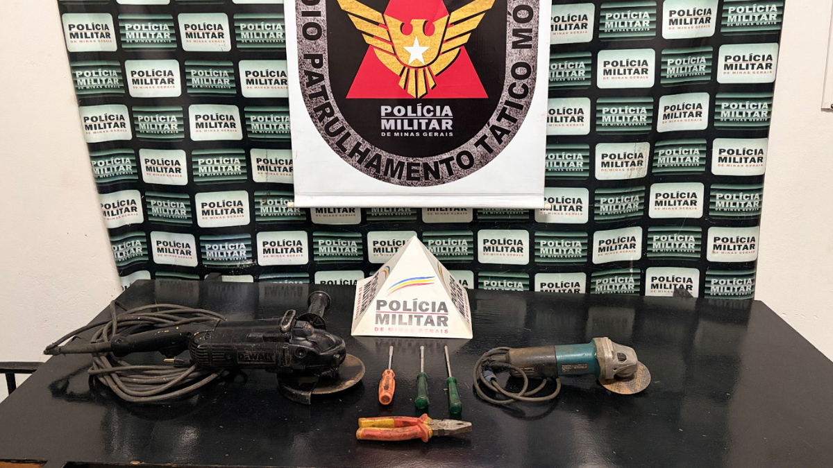 PM recupera ferramentas furtadas de oficina em Par&aacute; de Minas