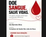 Cartaz solicita doa&ccedil;&atilde;o de sangue para a paciente Isis Barreto Silva, internada no Complexo de Sa&uacute;de S&atilde;o Jo&atilde;o de Deus, em Divin&oacute;polis.