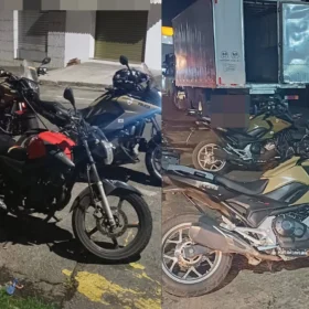 Policiamento motorizado da Pol&iacute;cia Militar durante opera&ccedil;&atilde;o de tr&acirc;nsito em Par&aacute; de Minas