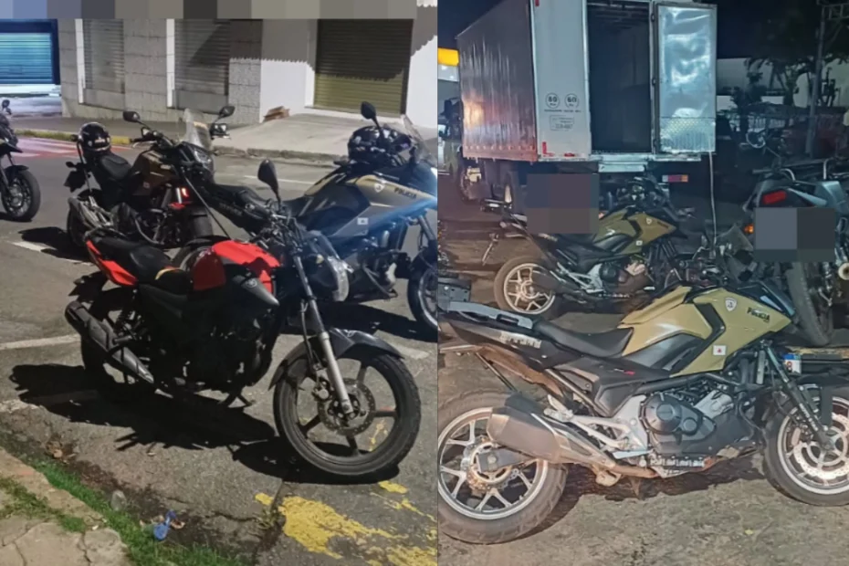 Policiamento motorizado da Pol&iacute;cia Militar durante opera&ccedil;&atilde;o de tr&acirc;nsito em Par&aacute; de Minas