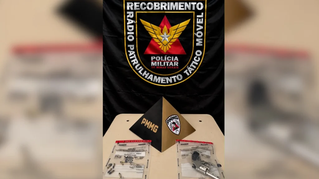Rev&oacute;lver calibre .22 e sete muni&ccedil;&otilde;es apreendidos pela Pol&iacute;cia Militar em Formiga