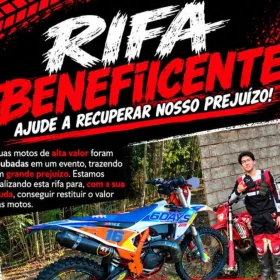 Rifa solidária organizada para ajudar a recuperar prejuízo após furto de duas motos de trilha em Ouro Preto