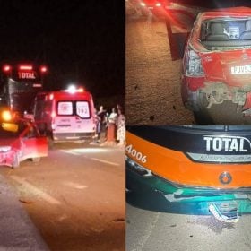 Acidente entre carro e ônibus deixa três feridos na MG-050, em Itaúna