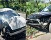 Ve&iacute;culos envolvidos em colis&atilde;o na BR-354, no km 465, em Arcos, Minas Gerais.