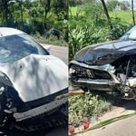 Ve&iacute;culos envolvidos em colis&atilde;o na BR-354, no km 465, em Arcos, Minas Gerais.