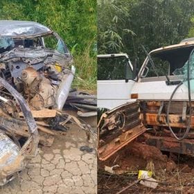 Casal morre em acidente entre carro e caminh&atilde;o de leite na MG-176, em Luz
