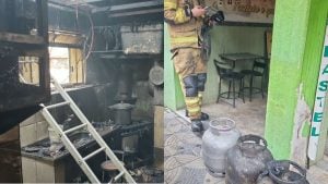 Funcion&aacute;rio de pastelaria fica gravemente ferido durante inc&ecirc;ndio em Ita&uacute;na