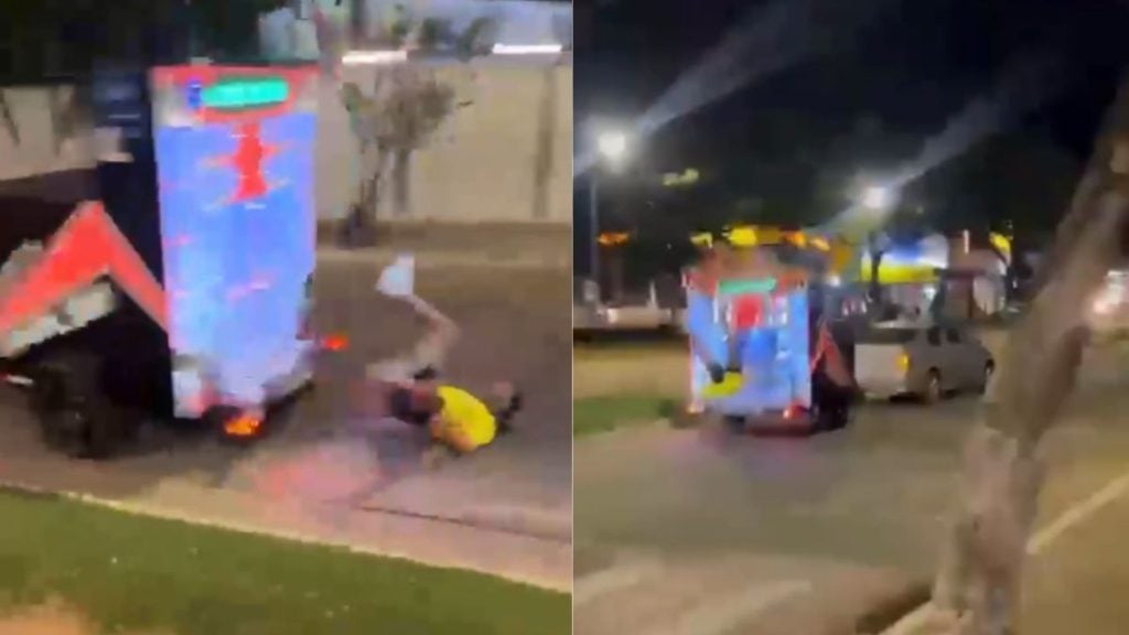 Homem cai de carretinha durante carreata em Nova Serrana