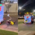 Homem cai de carretinha durante carreata em Nova Serrana