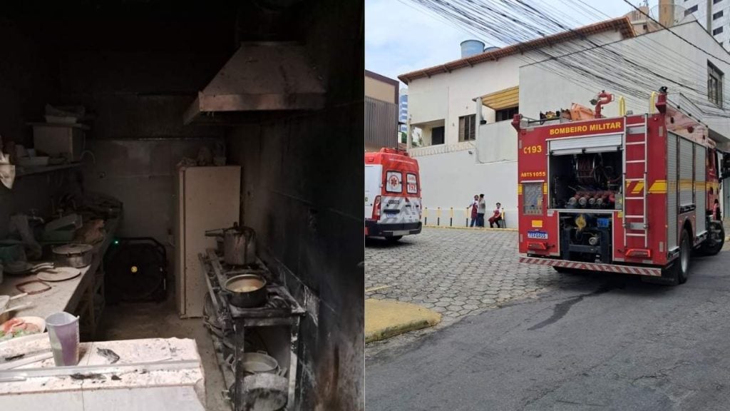Inc&ecirc;ndio em padaria deixa funcion&aacute;ria ferida no Centro de Divin&oacute;polis
