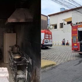 Incêndio em padaria deixa funcionária ferida no Centro de Divinópolis