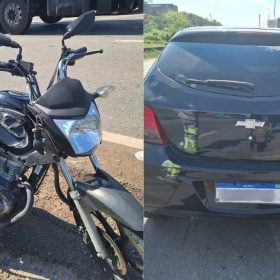 Motociclista fica ferido após bater na traseira de carro na MG-050, em Divinópolis