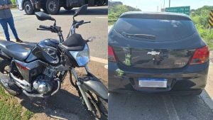 Motociclista fica ferido após bater na traseira de carro na MG-050, em Divinópolis