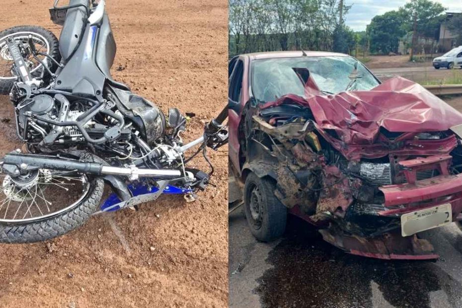 Motociclista fica gravemente ferido ap&oacute;s acidente na MG-050, em Ita&uacute;na